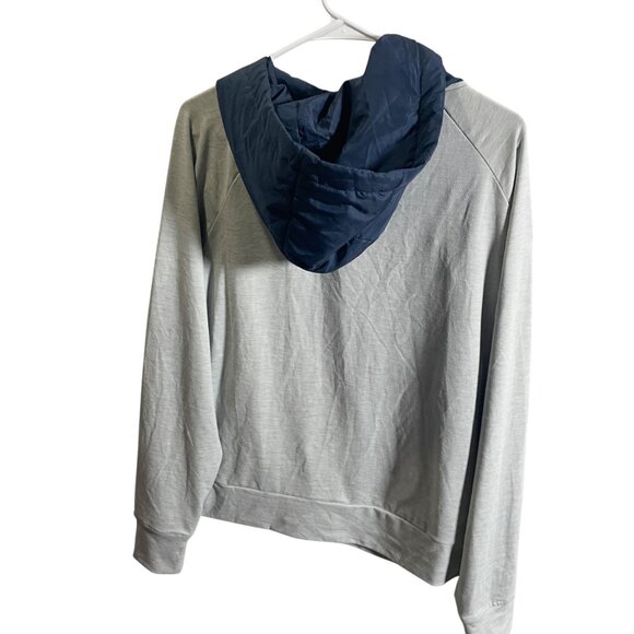 Colosseum Virginia Cavaliers XL Quilted Full-Zip Hoodie Navy/Gray Logo - Picture 4 of 4